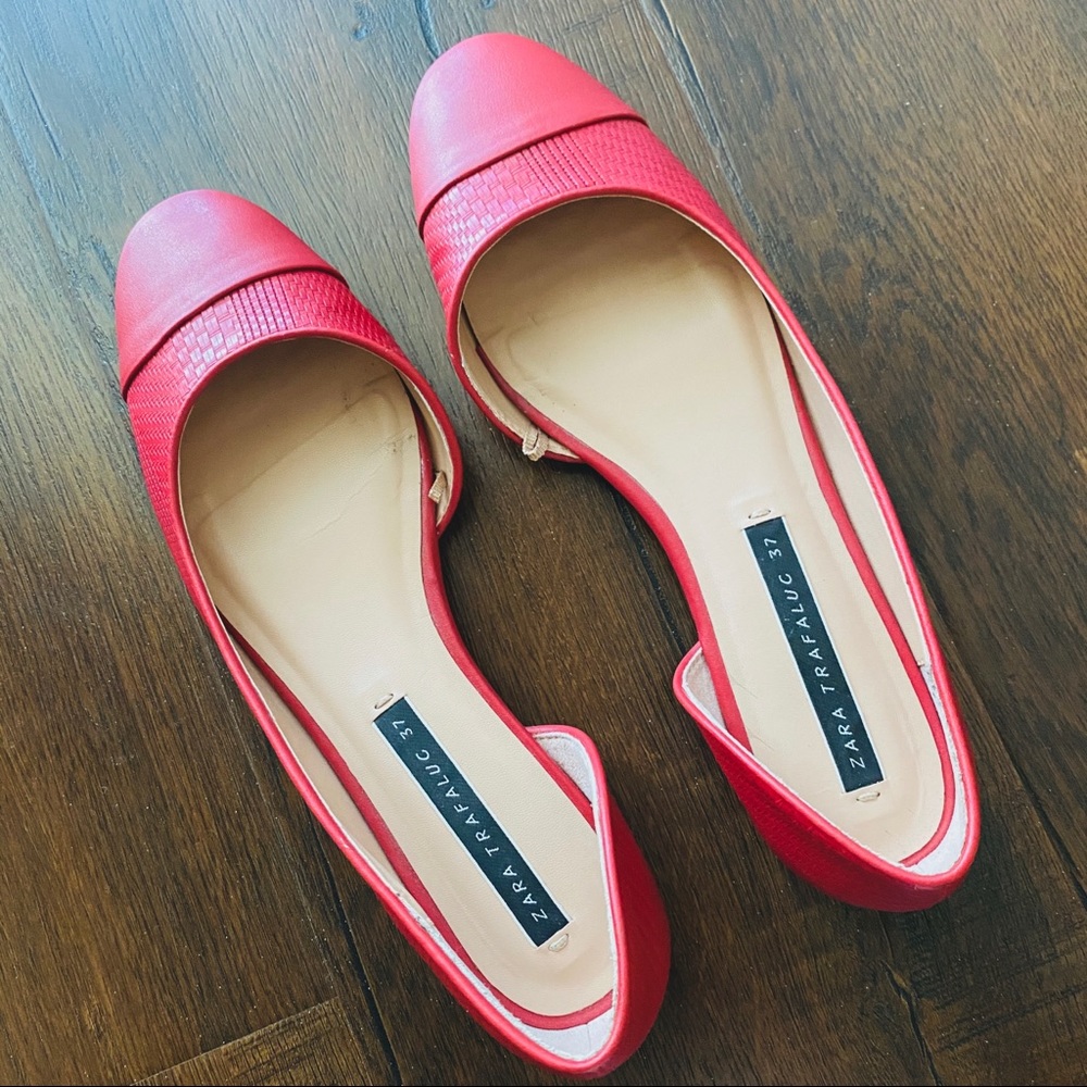 Cute red flats by Zara Trafaluc (SZ 7)